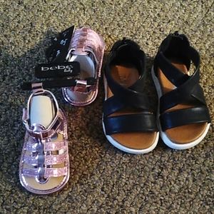 2 pair of  sandals size 4c and 5c